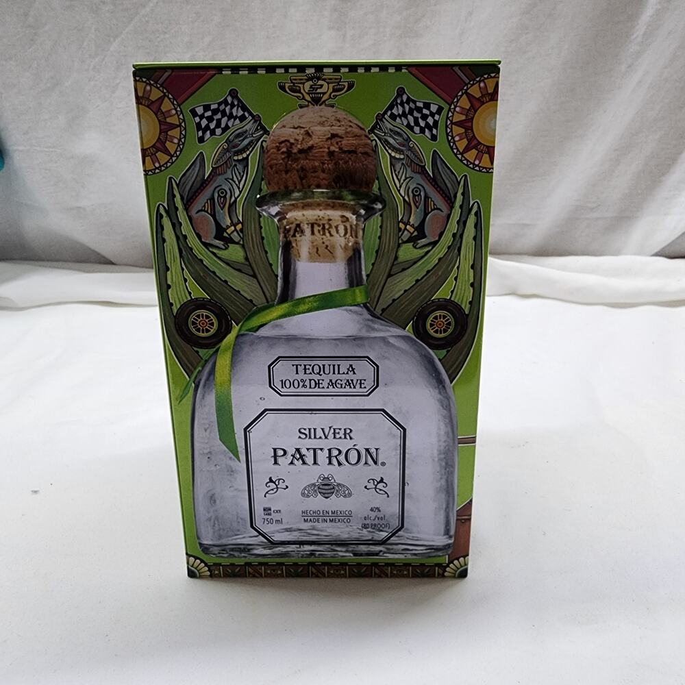 Green Bee Silver Patron Collectable Tin with Lid V